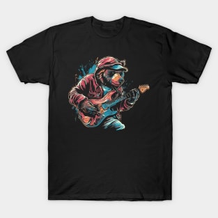 Bear playing electric guitar T-Shirt